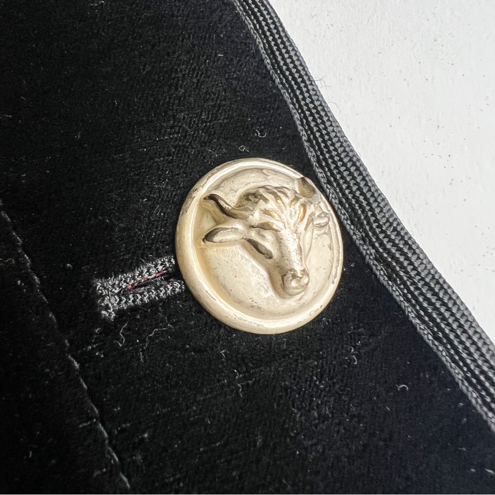 Vintage Jean Paul Gaultier Black Velvet Military Jacket S Eu 42 - Picture 7 of 13